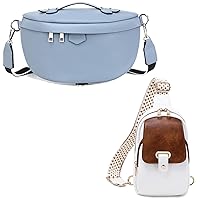 Eslcorri Crossbody Bags for Women - Fashion Sling Purse Shoulder Bag Fanny Pack Leather Causal Chest Bum Bag Cross Body Purse