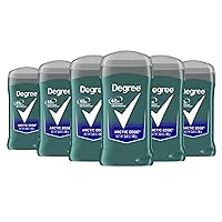 Degree Men Original Aluminum Free Deodorant for Men, 48-Hour Odor Protection, Arctic Edge 3 Ounce (Pack of 6)