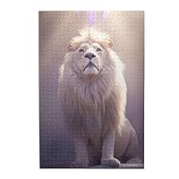 Lion Wooden Jigsaw Puzzle 1000 Piece Surprise for Family Home Decor Art Puzzle,Unique Birthday Present Suitable for Teenagers and Adults for Kid,29.5 X 19.6 Inch