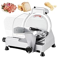 Premium Meat Slicer - Ideal for Deli Cuts and More - 10-inch Blade, 240W Motor, Chromium-plated Steel, Semi-Auto Design, for Commercial and Home Use.
