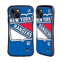 Head Case Designs Officially Licensed NHL Oversized New York Rangers Hybrid Case Compatible with Apple iPhone 15