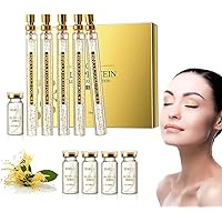 Protein Thread Lifting Set, Soluble Protein Thread and Nano Gold Essence Absorbable Collagen Thread for Face Lift, Gold Face Serum (1 set + 4 bottle)