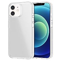 Coolden for iPhone 12 Pro Hybrid Clear Phone Case, iPhone 12 Heavy Duty Full Protective Dual Layer Shockproof Case with Hard PC Bumper Soft TPU Back for iPhone 12&12 Pro 6.1in Transparent Phone Cover