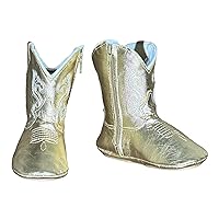 Real Leather Western Boots - Cowboy Bootie for Baby Infant Toddler Boys Girls Newborn