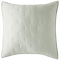 Amazon Aware Recycled Polyester and Cotton Blend Quilted Sham, Large Euro, Pale Sage Green