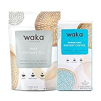 Waka — Instant Coffee and Tea Bundle — Unsweetened Black Tea — Single-Serve Colombian Medium Roast Box Bundle