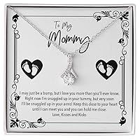 Mom-To-Be Gift Ideas - Womens Pendant Necklaces with Message Cards, TwoTone Box