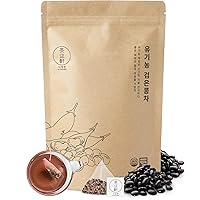 DAJUNGHEON Black Bean Tea (1.0oz)1.5g x 20 Tea Bags, Premium Authentic KOREAN Herbal Tea Hot Cold Caffeine-Free Crafted Pure Dried source Roasted Traditional Oriental Sweet Savory Soothing Refreshing well-being Daily Drinks