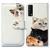 Bcov TCL Stylus 5G Case, Cute Brown Cat Leather Flip Phone Case Wallet Cover with Card Slot Holder Kickstand for TCL Stylus 5G