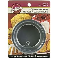 Wilton Mini Round Cake Pans, STD, SilverWilton Non-Stick Mini Round Pan Set, 3-Piece, Steel