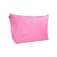 Juicy Couture Women's Cosmetics Bag - Travel Makeup and Toiletries Top Zip Pouch, Size One Size, Hot Pink