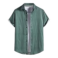 Men's Shirts Button Down Short Sleeve Oxford Shirt Casual Solid Color Tshirt Plus Size Classic Woven Work Shirt