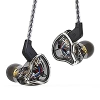CCZ Warrior Stage in Ears Monitors Wired Earbuds with 3BA 1DD Hybrid Drivers, Noise Isolating in Ear Earphones Headphones with High Fidelity Clear Sound for Singer, Studio, Live Band, Gaming, Chatting