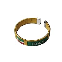_ Iran Yellow Country Flag C' Bracelet Wristband. for Adults & Teens.New