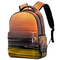 A View Of Pebble Beach Golf Course Durable Laptops Backpack Computer Bag for Women & Men Fit Notebook Tablet
