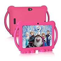 YOBANSE Kids Tablet, 7 inch Tablet for Kids 3GB RAM 32GB ROM Android 11.0 Toddler Tablet with Bluetooth, WiFi, GMS, Parental Control, Dual Camera, Shockproof Case, Educational, Games(Pink)