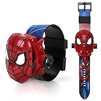 Spider-Man 24 Images Projector Watch, Cartoon Image Digital Wrist Watch Party Favor Gift for Boys and Girls Birthday Halloween Christmas