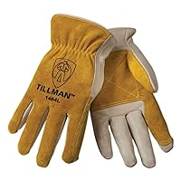 Tillman 1464 Top Grain Cowhide/Split Drivers Gloves - Large (Original Version) (Original Version), Yellow