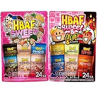 [Official Gilim HBAF] Almond Sweet Mini Pack New 6 Flavors 24ea, Variety Sweet & Hot Mini 24ea, Korean Hot Spicy & Chocolate Sweet Almonds Nut Protein Snack | After-School, Work, Trip Camping Snack