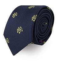 AUSCUFFLINKS Sports & Speciality Ties | Neckties for Men | Woven Skinny Neck Ties | Present for Work Colleague