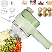 Electric Vegetable Cutter Set - 4 in 1 Portable, Rechargeable, Wireless Food Processor & Chopper Machine for Pepper, Garlic, Onion, Celery & Meat