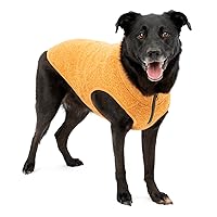 Kurgo Core Dog Sweater, Knit Dog Sweater With Fleece Lining, Cold Weather Pet Jacket, Zipper Opening for Harness, Adjustable Neck, Year-Round Sweater for Extra Large Dogs (Heather Orange, X-Large)
