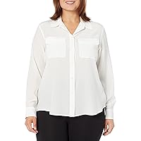 Equipment Women's Plus Size Slim Signature Longsleeve Silk Shirt