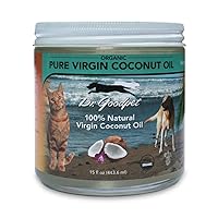 Organic Pure Virgin Coconut Oil - Healthy Essential Fats for Dogs & Cats - Delicious Flavor Pets Love!