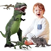 4 Piece Big Dinosaur Toys for Boys Large Dinosaur Toys for Kids 3-5 Giant Dinosaur Toys- Perfect Dinosaur Gifts for Kids