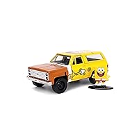 Jada Toys Spongebob Squarepants 1:32 1980 Chevy Blazer K5 Die-cast Car and 1.65