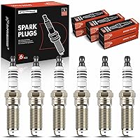 A-Premium Iridium Platinum Spark Plugs (Pack of 6) Compatible with Ford F-150 & Chevrolet Equinox & GMC Terrain & Buick Enclave & Mazda 6 & Cadillac SRX & Lincoln MKZ & more Models