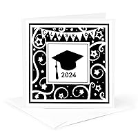 3dRose Greeting Card - Class of 2024 Graduation - university high school or college graduate - Occasions