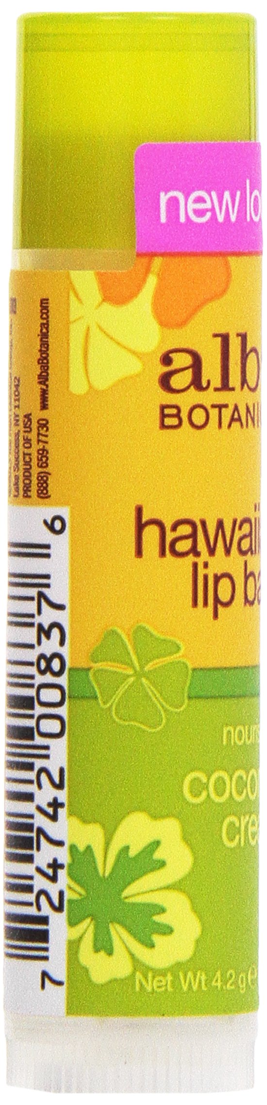 Alba Botanica Coconut Cream Lip Balm, 0.15 oz