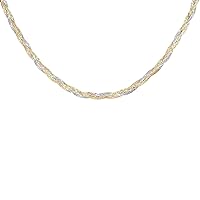 Carissima Gold 3.10.6740 Women's Curb Chain 375 Tricolour 43 cm