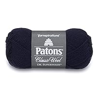 Patons - 24601212110 Classic Wool DK Yarn, 1.75 oz, Navy, 1 Ball