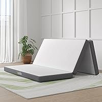 Novilla Folding Mattress Full Size,4 inch Memory Foam Tri Fold Mattress,Portable Mattress with Removable Cover,Foldable Guest Bed for Camping, Non Slip Bottom,Compact and Easy to Storage,Full Mattress