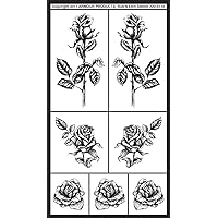 Armour Rub N Etch Stencil, Detailed Roses