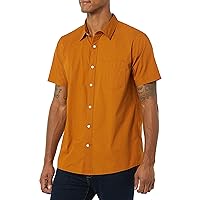 Goodthreads Men's Standard-Fit Short-Sleeve Stretch Poplin Shirt