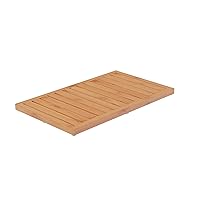 Lavish Home Bamboo Bath Mat-Eco-Friendly Natural Wooden Non-Slip Slatted Design Mat for Indoor and Outdoor Bathtub, Shower, Sauna, Pool, or Hot Tub