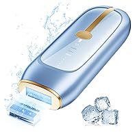 Painless Sapphire Ice Cooling IPL Laser Hair Removal Device at Home for Woman & Men, 1,000,000+ Unlimited Flashes, Safe and Permanent, Alternative to Salon Hair Removal for Face, Body, Bikini