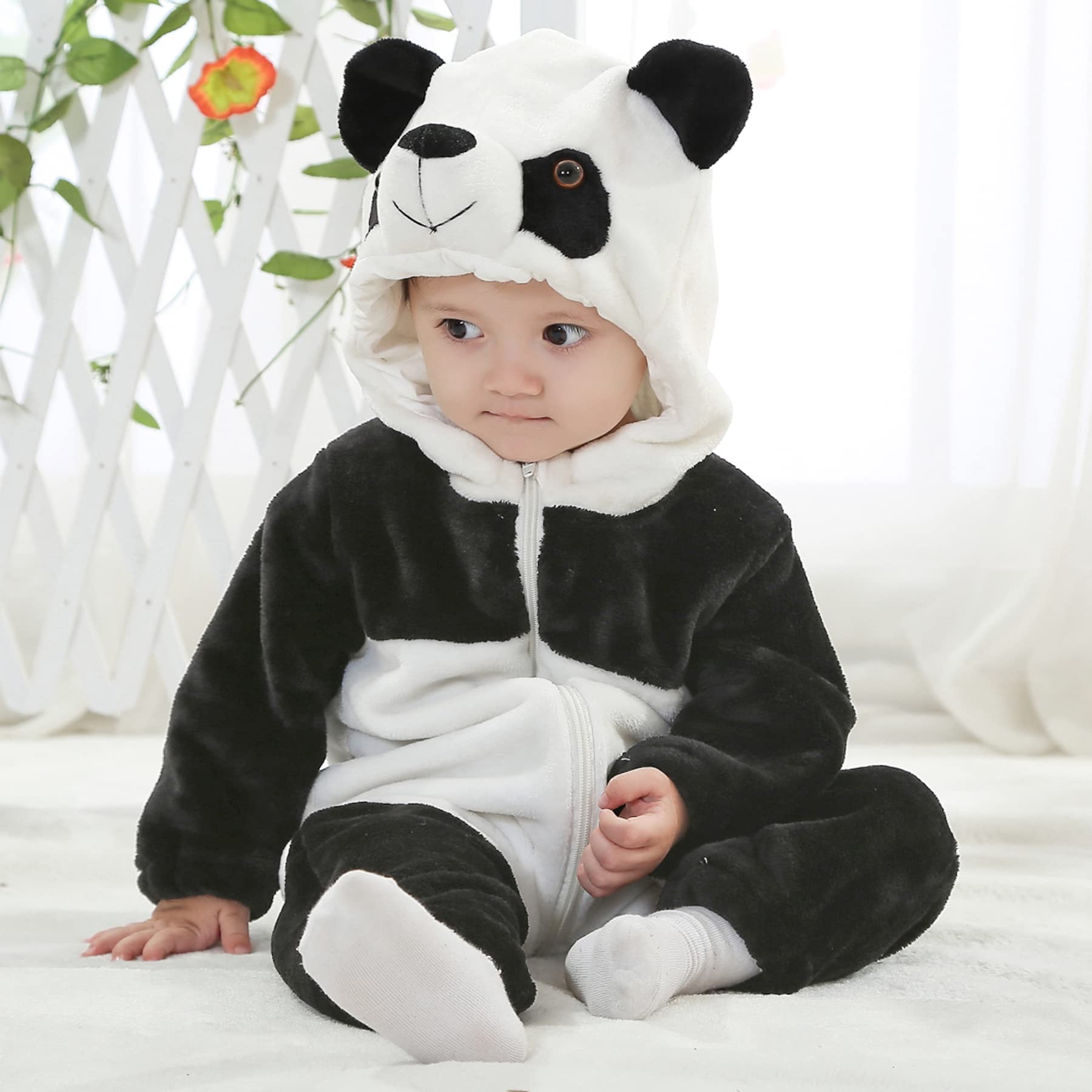 TONWHAR Unisex-Baby Animal Onesie Costume Cartoon Animal Outfit Homewear Kids' One-Piece Rompers