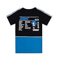 Sonic the Hedgehog Boys T-Shirt for Kids Black Short Sleeve Gamer Top