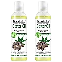 All-Natural Castor Oil - Cold-Pressed & Unrefined, Hexane-Free - Promotes Healthy Hair, Skin and Nails - For Eyelash and a Thicker, Fuller Beard,4 OZ (Pack of 2) (2)