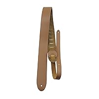 Perri's Leathers Ltd. - Basic Leather Guitar Strap - Adjustable Strap From 41″ to 56″ for Electric, Acoustic, Bass Guitar - for Kids & Adults - Tan (B20-2181)