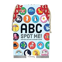 Mudpuppy ABC Spot Me Game from Fast Acting Alphabet Game, Includes 60 Icon Tiles, 26 ABC Cards, Fabric Bag & Instructions, Perfect for Game Nights on The Go!, 2+ Players, Ages 5+