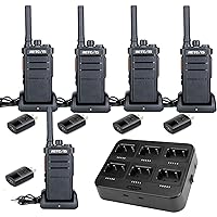 Retevis RB26 Long Range Walkie Talkies(5 Pack) Bundle with Retevis RB26 RB37 Six Way Charging(1 Pack), GMRS 2 Way Radios, Rechargeable Two Way Radios, 2000mAh, Durability