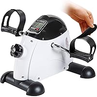 Pedal Exerciser Stationary Under Desk Mini Exercise Bike - Peddler Exerciser with LCD Display, Foot Pedal Exerciser for Seniors,Arm/Leg Exercise