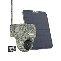 REOLINK 4K Cellular Trail Camera, 3G/4G LTE, 360° Full View, 4K Live Streaming & Playback on Phone, Animal Recognition, No-Glow IR, Smart Motion Activated, Solar Powered Game Camera, Go Ranger PT
