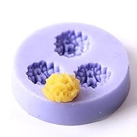Flower Decoration Fondant Icing 3 Cavity Silicone Mould x 10