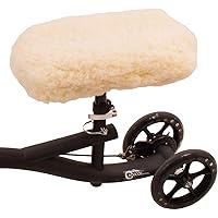 Roscoe Medical Universal Knee Scooter Pad Cover - Knee Walker Pad Cover Cushion - Plush Synthetic Faux Sheepskin, Fits Most Knee Scooters 16.5 inches x 10 inches x 3 inches